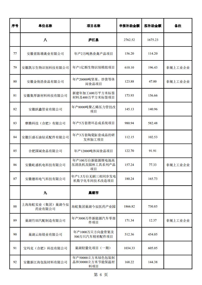 (合肥市)2022年下半年固定資產(chǎn)投資、2022年度先進(jìn)制造業(yè)、民營經(jīng)濟(jì)及專精特新政策項(xiàng)目獎補(bǔ)資金的公示