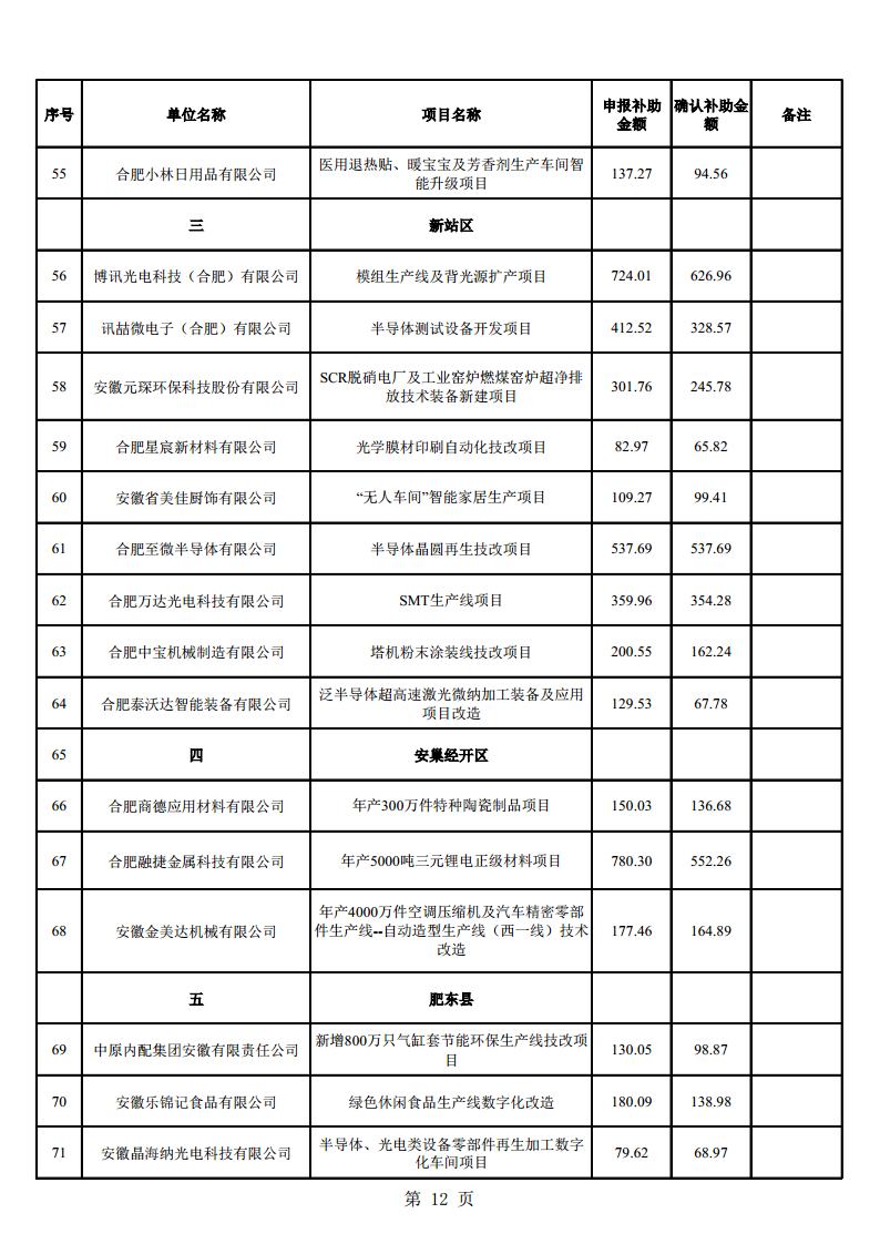 (合肥市)2022年下半年固定資產(chǎn)投資、2022年度先進(jìn)制造業(yè)、民營經(jīng)濟(jì)及專精特新政策項(xiàng)目獎補(bǔ)資金的公示