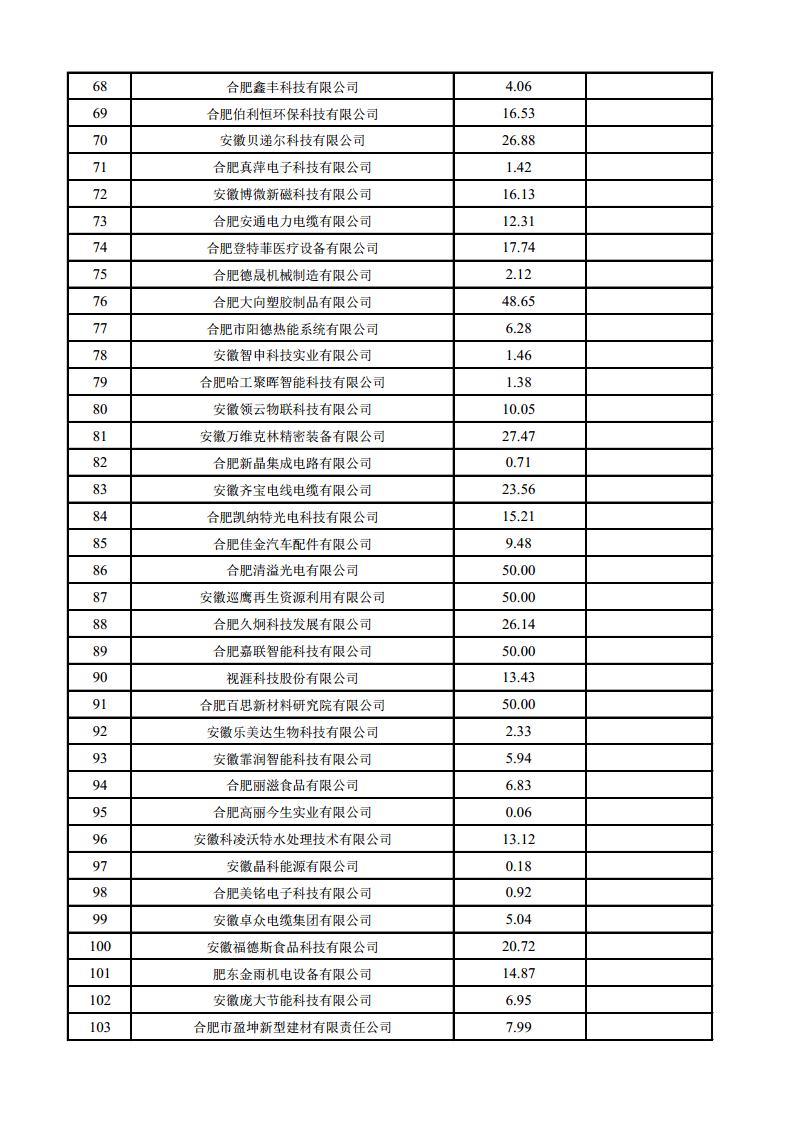 (合肥市)2022年下半年固定資產(chǎn)投資、2022年度先進(jìn)制造業(yè)、民營經(jīng)濟(jì)及專精特新政策項(xiàng)目獎補(bǔ)資金的公示